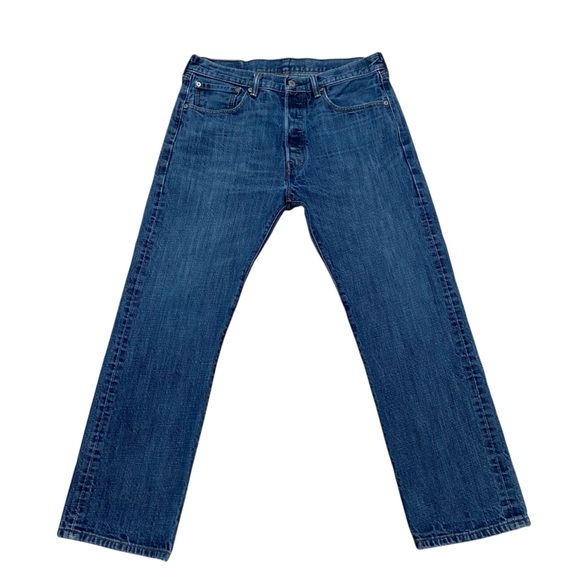 2012 Levi’s 501 Button Fly Jeans Blue - Picture 1 of 16